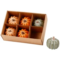 Northlight Set Of 6 Boxed Orange And Green Pumpkin Thanksgiving Decorations -Home Decor GUEST 723a5459 07e3 4015 be88 a2e8f0ecc633