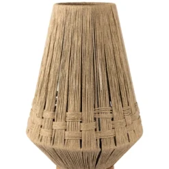 Northlight Iron And Jute Table Lamp With Wooden Base - 14.75" - Beige -Home Decor GUEST 72410dcc 7a6f 46d3 8735 ed9bca108e10