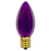 Northlight Pack Of 25 Transparent Purple C9 Christmas Glass Replacement Bulbs