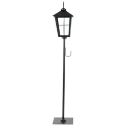 Northlight 43.75" Matte Black Candle Lantern With Wreath Holder -Home Decor GUEST 7382596b d425 4ca8 967b e712e64700ce