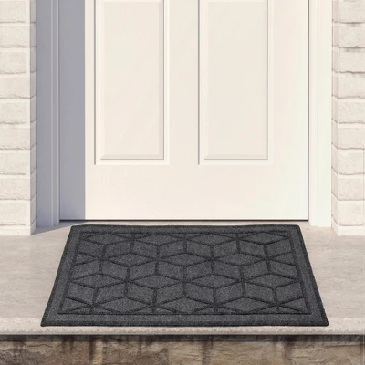 Northlight Gray Diamond Patterned Rectangular Coir Doormat 18" X 30" 1 Northlight Gray Diamond Patterned Rectangular Coir Doormat 18" X 30"