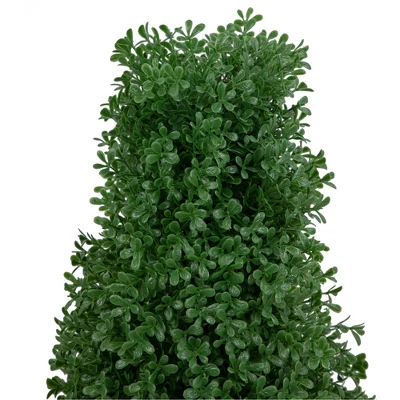 Northlight 30" Artificial Boxwood Cone Topiary Tree With Round Pot, Unlit 2 Northlight 30" Artificial Boxwood Cone Topiary Tree With Round Pot, Unlit - Image 2