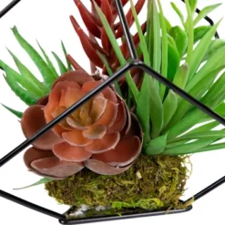 Northlight Artificial Succulent Arrangement With Metal Wire Frame - 7" -Home Decor GUEST 74929c3b 5956 4f4e b23c 18cb07b56162