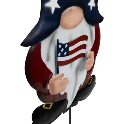 Northlight USA Patriotic Gnome Outdoor Garden Stakes - 27.5" - Set Of 2 5 Northlight USA Patriotic Gnome Outdoor Garden Stakes - 27.5" - Set Of 2 - Image 5