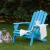 Northlight 36" Blue Classic Folding Wooden Adirondack Chair