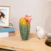 Northlight 8.5" Flowering Cactus Artificial Plant Table Top Decoration - Green/Yellow