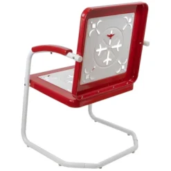 Northlight 35" Square Outdoor Retro Tulip Armchair, Red And White -Home Decor GUEST 77c44345 2031 4c0a b8e0 7793dbb81724