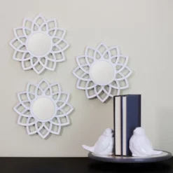 Northlight Set Of 3 Arched Floral Matte White Wall Mirrors 9.5" -Home Decor GUEST 788b9bb3 020e 4ccb a07c 66f568bdc4c1