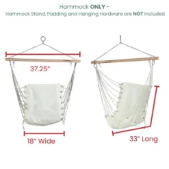 Northlight Hammock Chair With Wooden Bar - 37.25" X 33" - Cream -Home Decor GUEST 795dd070 77c6 451d b819 9378e8e2e160