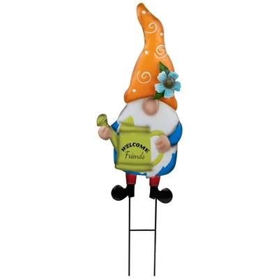 Northlight Welcome Friends Gnome Spring Outdoor Garden Stake - 22" - Orange 7 Northlight Welcome Friends Gnome Spring Outdoor Garden Stake - 22" - Orange - Image 7