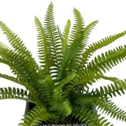 Northlight 20" Boston Fern Artificial Plant In Weathered Square Planter - Green/Gray -Home Decor GUEST 7bb3f4ea caa1 4b99 8453 8baa76f93982