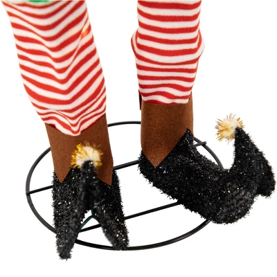 Northlight 34.25" LED Lighted Elf Holding Christmas Lights Outdoor Yard Decoration 6 Northlight 34.25" LED Lighted Elf Holding Christmas Lights Outdoor Yard Decoration - Image 6