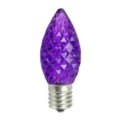 Northlight Pack Of 25 Faceted LED C9 Purple Christmas Replacement Bulbs