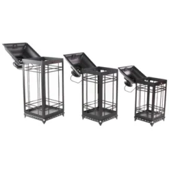 Northlight Set Of 3 Distressed Black Mission Style Candle Lanterns 19.5" -Home Decor GUEST 7d62d9a2 5abb 4b06 b594 8b15af6e537e