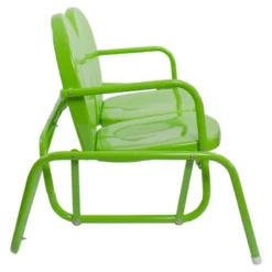 Northlight 48.25" Outdoor Retro Metal Tulip Double Glider Patio Chair, Lime Green -Home Decor GUEST 7e6f4b24 fa62 4e38 8cda b5f11ba8ed48