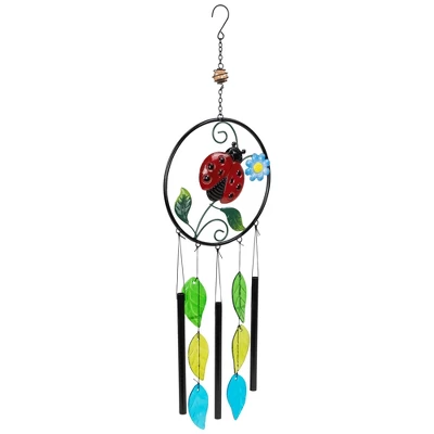 Northlight Ladybug Dreamcatcher Outdoor Garden Windchime - 27.5" 3 Northlight Ladybug Dreamcatcher Outdoor Garden Windchime - 27.5" - Image 3