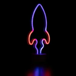 Northlight LED Rocket Ship Neon Table Light - 9" - Blue And Red -Home Decor GUEST 81cc508b 94fa 4939 91fd 6aeacd7ca59d