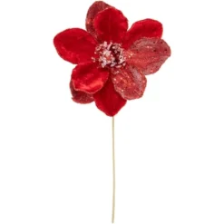 Northlight 18" Red Magnolia Glittered Christmas Stem Spray 9 Northlight 18" Red Magnolia Glittered Christmas Stem Spray -Home Decor GUEST 822c7e54 53ae 4315 9a32 d06d59b2a55d