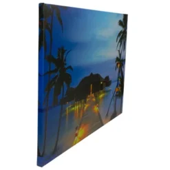 Northlight LED Lighted Tropical Paradise Island Beach Scene Canvas Wall Art 23.5" -Home Decor GUEST 83eeeba1 a2ee 4e61 8c24 badeb5b8c3a8