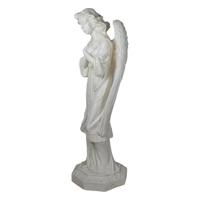 Northlight 30" Ivory Angel With Arms Folded Outdoor Garden Statue 4 Northlight 30" Ivory Angel With Arms Folded Outdoor Garden Statue - Image 4