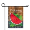 Northlight Welcome Watermelon Slice Spring Outdoor Garden Flag 12.5" X 18"