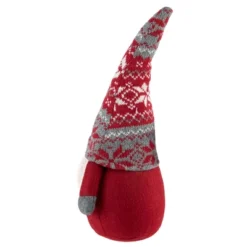 Northlight 12" Red And Gray Standing Gnome With Nordic Hat Christmas Decoration -Home Decor GUEST 85322013 d834 4493 8e6a 67c5cc64d043