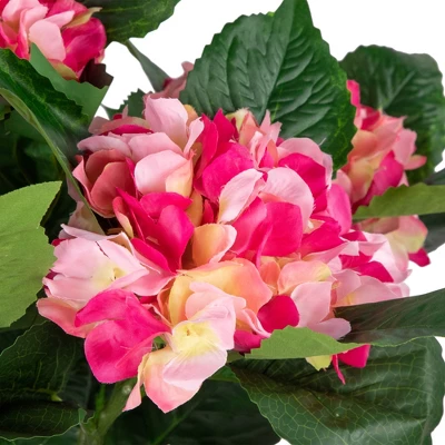 Northlight 25.75" Hydrangea Flower Artificial Potted Plant - Pink/Green 4 Northlight 25.75" Hydrangea Flower Artificial Potted Plant - Pink/Green - Image 4