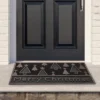 Northlight Black And Gold Merry Christmas Doormat 18" X 30"