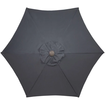 Northlight 7.5ft Outdoor Patio Market Umbrella With Hand Crank, Gray 2 Northlight 7.5ft Outdoor Patio Market Umbrella With Hand Crank, Gray - Image 2