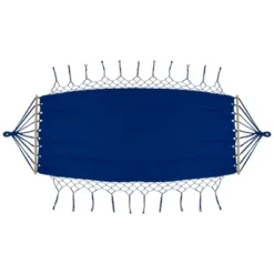 Northlight Hammock With Netted Fringe And Wooden Bars - 100" X 41" - Blue 17 Northlight Hammock With Netted Fringe And Wooden Bars - 100" X 41" - Blue -Home Decor GUEST 8b3e6c8b b8a6 4992 a24b 8b9c2d11e0f0
