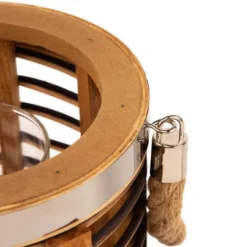 Northlight Rattan Glass Candle Lantern With Jute Handle - 7.5" -Home Decor GUEST 8e456939 d506 419e 8acc c66d6e5ef76b