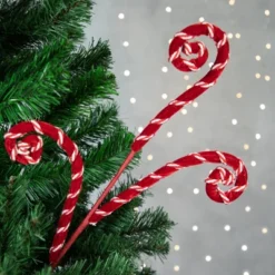 Northlight 27" Red And White Candy Cane Curls Christmas Spray
