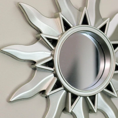 Northlight Set Of 3 Mayan Sunburst Matte Silver Round Mirrors 9.5" 1 Northlight Set Of 3 Mayan Sunburst Matte Silver Round Mirrors 9.5"