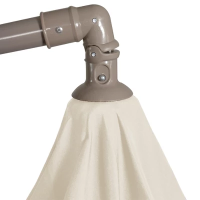 Northlight 10' Outdoor Patio Off-Set Umbrella With Crank And Tilt - Beige 2 Northlight 10' Outdoor Patio Off-Set Umbrella With Crank And Tilt - Beige - Image 2