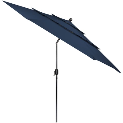 Northlight 9.75ft Outdoor Patio Market Umbrella With Hand Crank And Tilt, Navy Blue 4 Northlight 9.75ft Outdoor Patio Market Umbrella With Hand Crank And Tilt, Navy Blue - Image 4