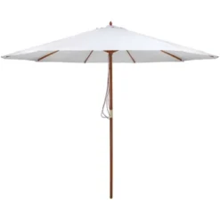 Northlight Outdoor Patio Market Umbrella With Wooden Pole - 8.5' - White -Home Decor GUEST 910b162d 19a7 4ee1 9243 08c2618e4928
