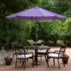 Northlight 9ft Outdoor Patio Market Umbrella With Hand Crank And Tilt - Purple
