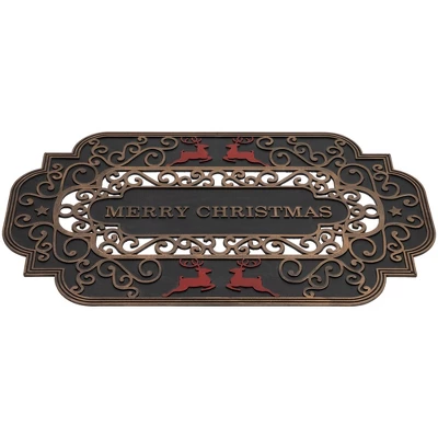 Northlight Black And Copper Reindeer "Merry Christmas" Doormat 18" X 30" 6 Northlight Black And Copper Reindeer "Merry Christmas" Doormat 18" X 30" - Image 6