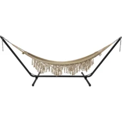 Northlight 31" X 78" Cotton Hammock With Lattice Pattern Tassels - Brown -Home Decor GUEST 948c0624 009a 44a5 89b2 91e559ccc1c0