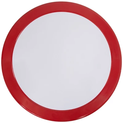 Northlight 22" Outdoor Retro Tulip Side Table, Red And White 2 Northlight 22" Outdoor Retro Tulip Side Table, Red And White - Image 2