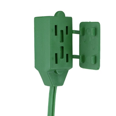 Northlight 15' Green Indoor Power Extension Cord With 3-Outlets And Foot Switch 2 Northlight 15' Green Indoor Power Extension Cord With 3-Outlets And Foot Switch - Image 2