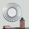 Northlight 24.75" Silver Cascading Orbs Round Wall Mirror