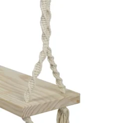 Northlight 21.75" Natural Rope Wooden Swing Chair -Home Decor GUEST 9948a5af 2e39 497a 8b22 c24eccc887f1