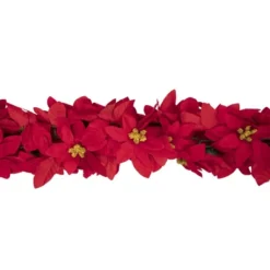 Northlight 6' X 3" Red Artificial Poinsettia Floral Christmas Garland - Unlit -Home Decor GUEST 9c2ae84b 38ba 4372 b5c6 49ecc9efc15b