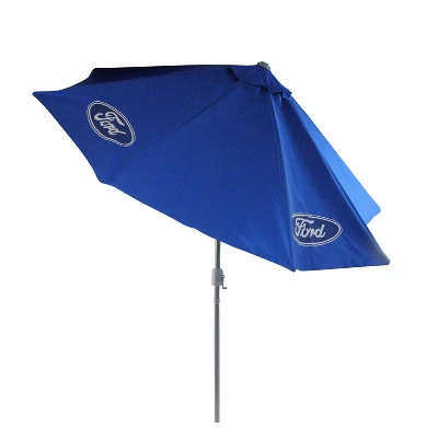 Northlight 9' Ford Officially Licenced Outdoor Patio Umbrella With Hand Crank And Tilt - Blue 1 Northlight 9' Ford Officially Licenced Outdoor Patio Umbrella With Hand Crank And Tilt - Blue