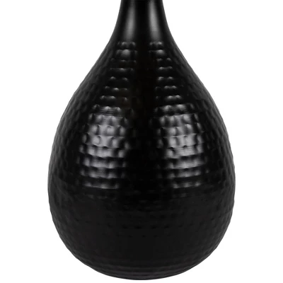 Northlight Teardrop Iron Table Lamp With Laser-Cut Shade - 20" - Black And Copper 4 Northlight Teardrop Iron Table Lamp With Laser-Cut Shade - 20" - Black And Copper - Image 4