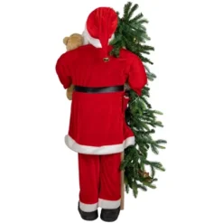 Northlight 48" Musical Santa Claus With Lighted Christmas Tree And Teddy Bear Standing Christmas Figure -Home Decor GUEST 9da14606 0146 4d9e 8999 11c182c90ef2