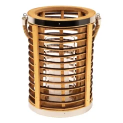 Northlight Rattan Glass Candle Lantern With Jute Handle - 11.5" -Home Decor GUEST 9defcb18 afd9 4e23 a474 29add57c12b9