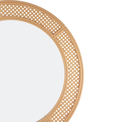 Northlight 30" Round Woven Style Wall Mirror 3 Northlight 30" Round Woven Style Wall Mirror - Image 3