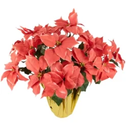 Northlight 28" Dark Pink Artificial Christmas Poinsettia With Gold Wrapped Base -Home Decor GUEST 9f6b5da2 2bac 4328 9d09 b151db3e6a0f